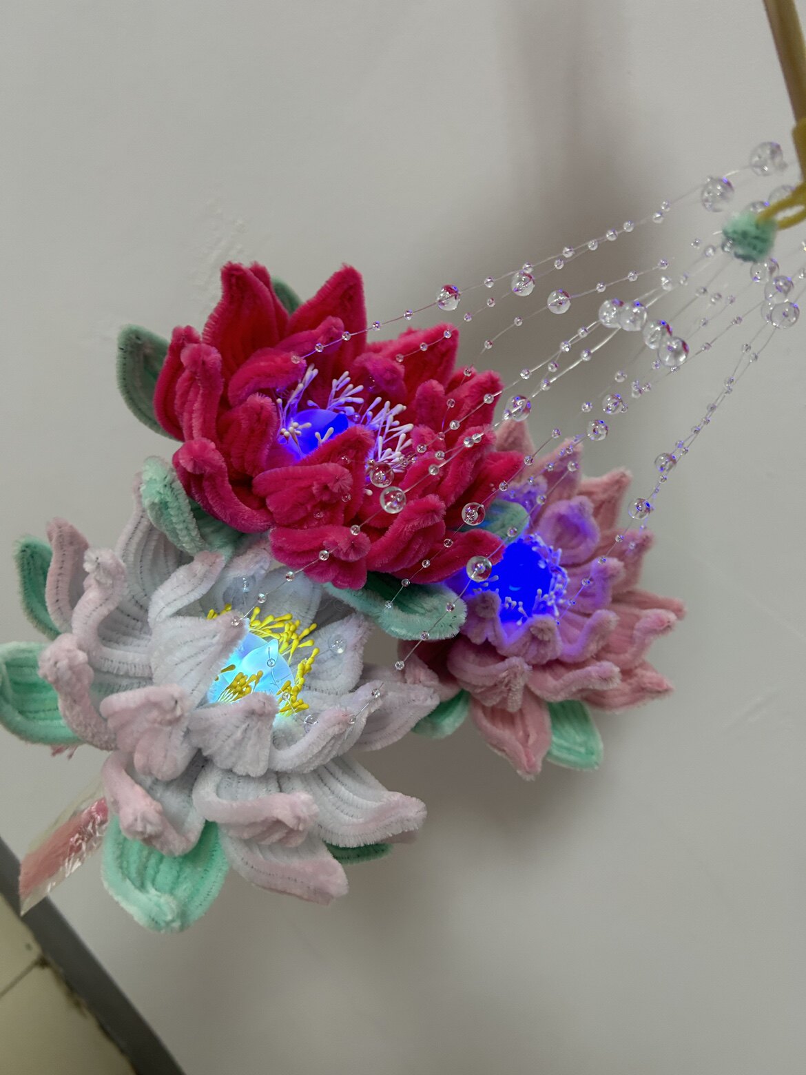 手工扭棒成品～荷花灯宝莲灯手提灯笼儿童玩具过年装饰多色定制款