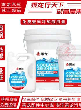 乘龙H5H7M3冷却液东风柳汽-25°防冻液水箱宝4㎏9㎏18㎏红色液体