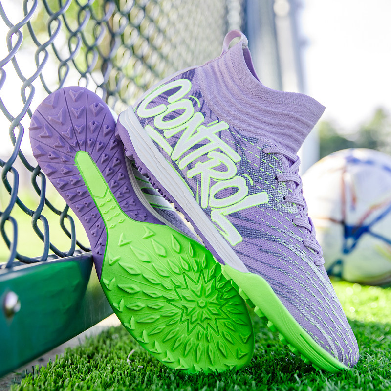 振足高帮男女儿童TF碎钉短钉AG长钉足球鞋MG比赛训练鞋青少年学生