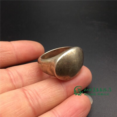 古玩老货古董收藏仿古苗银扳指