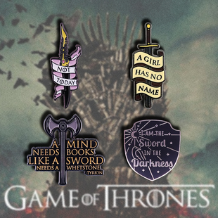 权力的游戏徽章胸针game of thrones名著名句美剧周边冰与火之歌
