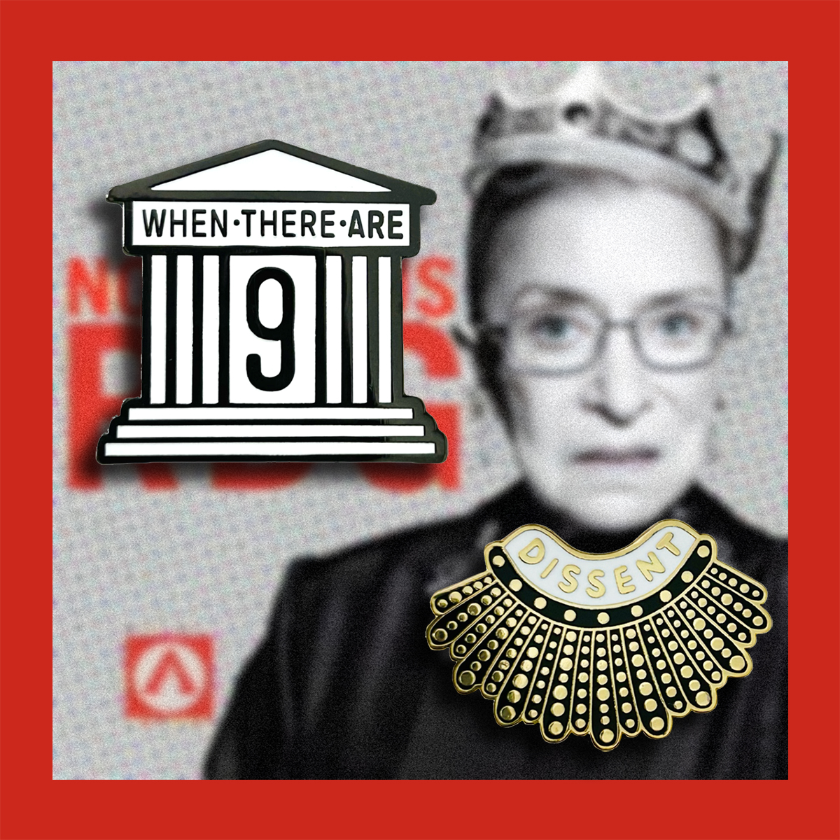 金斯伯格大法官RBG周边胸针