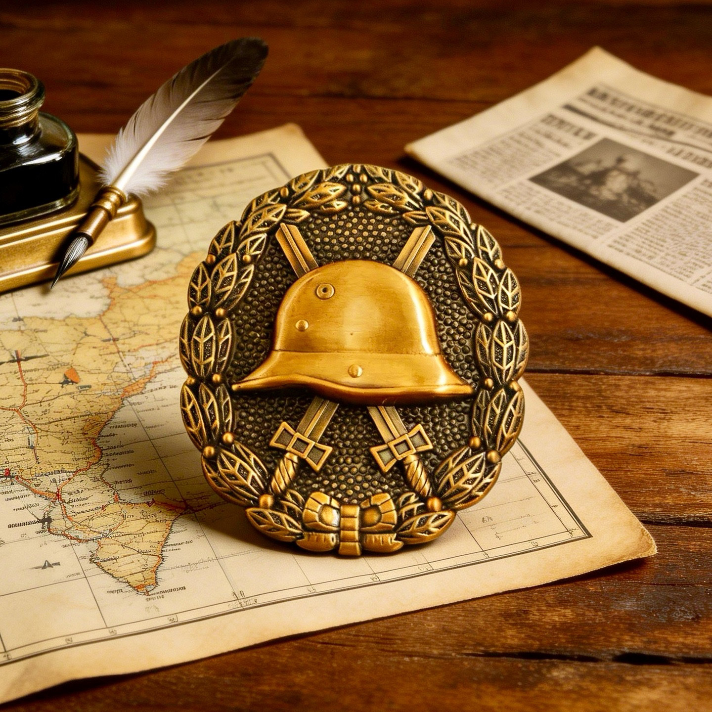 复刻一战德国战伤勋章徽章胸针军事荣誉勋章wound badge pin