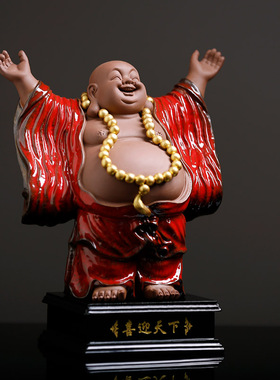 招财新中式风公司乔迁开业弥勒佛