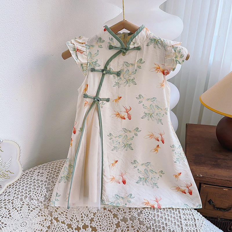 夏季女童中式旗袍裙宝宝连衣裙潮