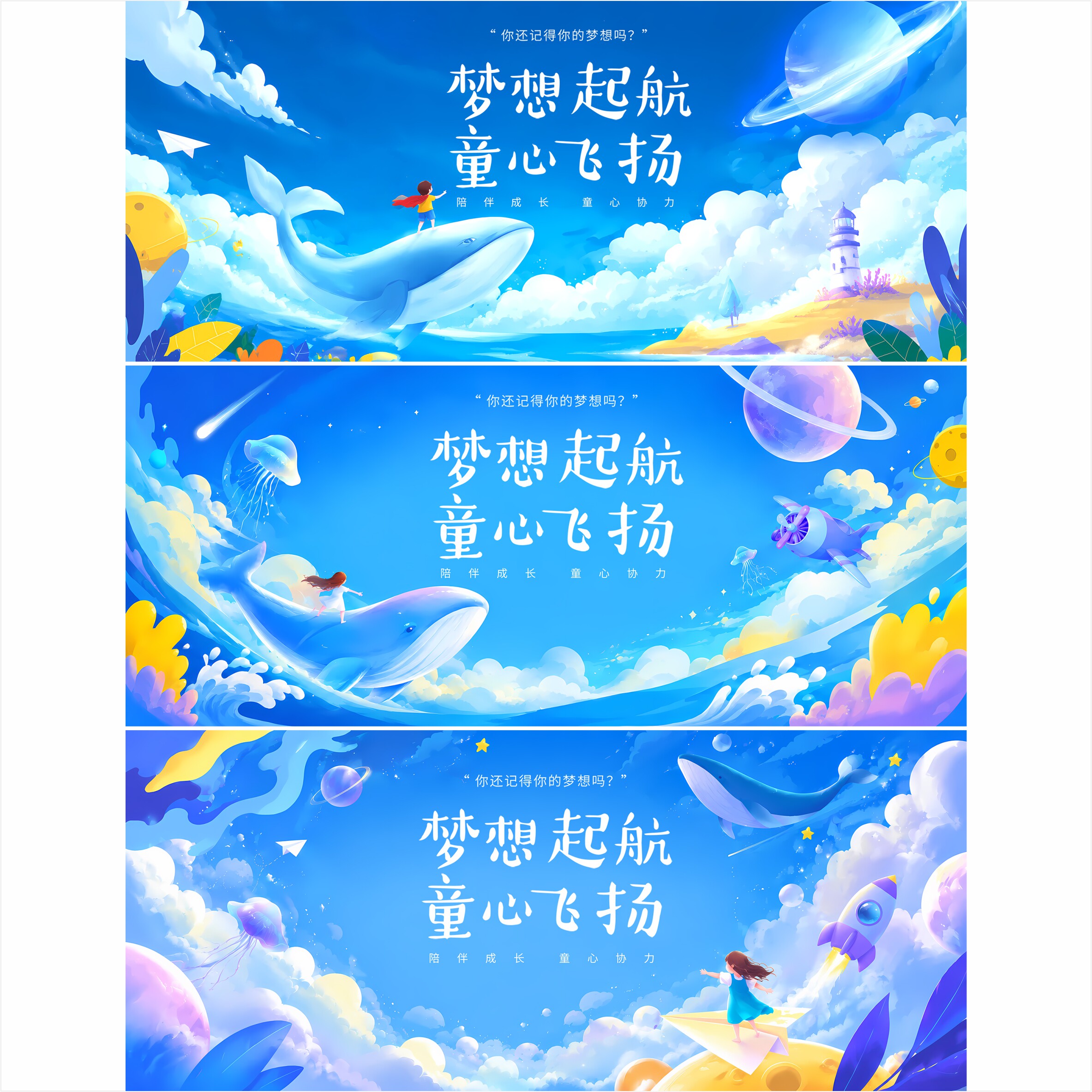 3套背景 儿童节背景 六一背景 毕业背景 毕业典礼 毕业海报 0492