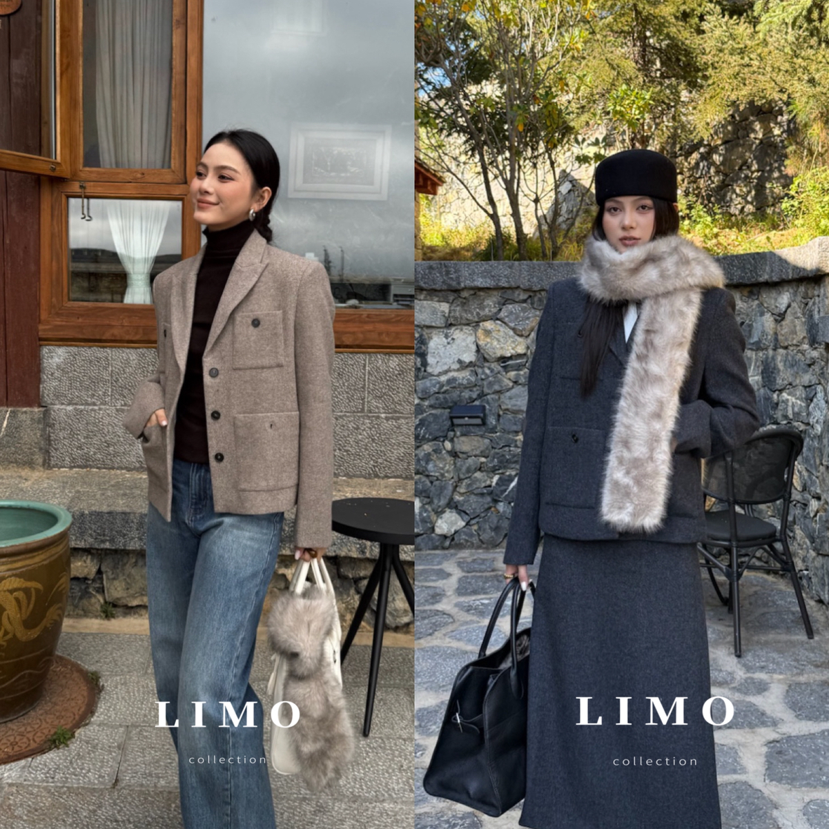 LIMO-冬新款英伦老钱风四口袋羊毛呢子小西装(含50羊毛)5948