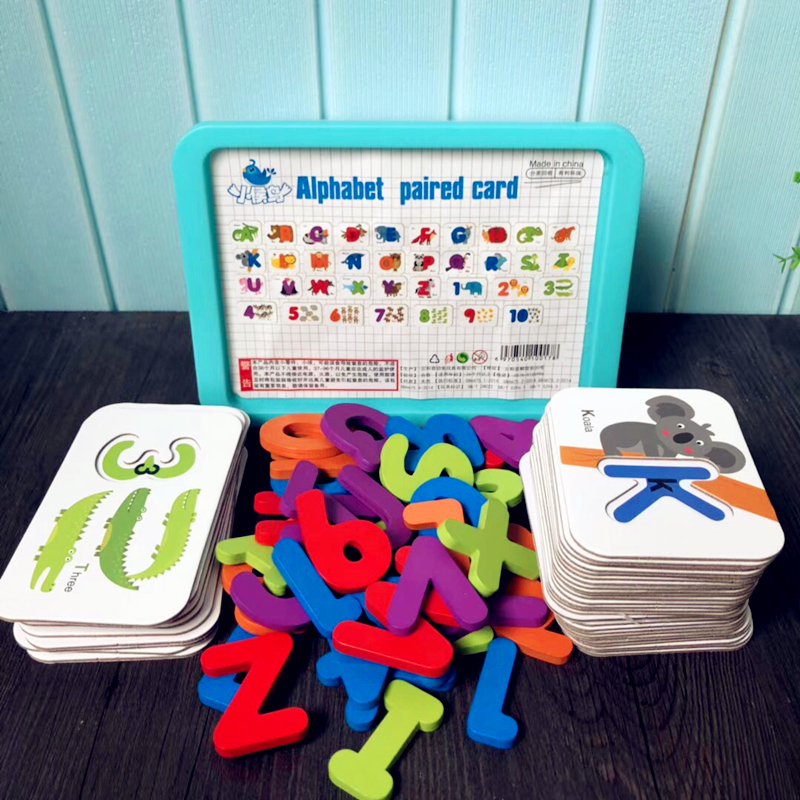 幼儿园儿童认识数字配对卡片宝宝益智早教学习英语文字母卡片玩具