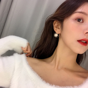 镂空圆圈几何耳坠耳饰