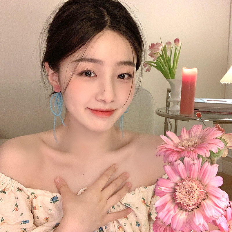 summer Hit color Flower tassels Beading Earrings A small minority Sense of design senior Earrings Explosive money Unique Ear Studsin the Accessories/Fashion Jewelry, Earring , Earring  category - from Buy2taobao.com to provide professional Taobao agent buy service