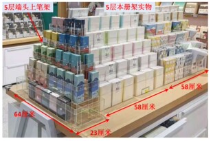 亚克力本册架书本架本子展架阶梯超市文具店贺卡陈列架潮玩店道具