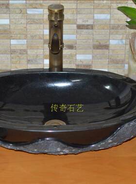 复古洗脸盆地中海天然石头