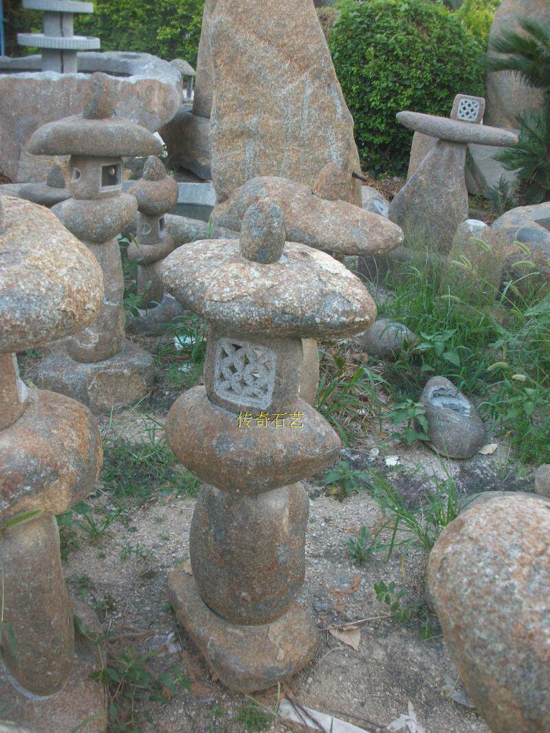 天然青石景观灯 花园自然石灯笼 小区绿地装饰灯 古建园林草地灯