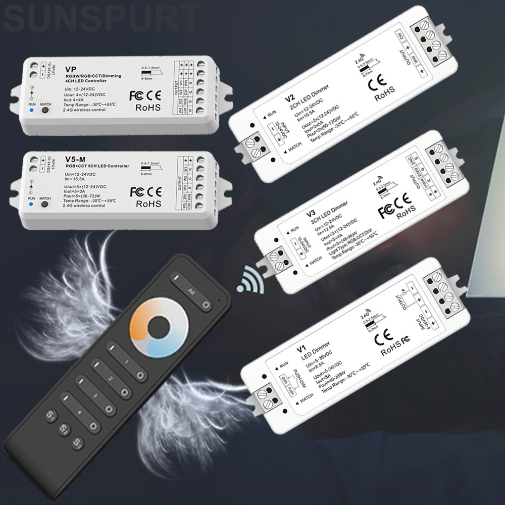 LED七彩RGBW灯条控制器双色温