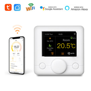 R7C 彩屏地暖WIFI智能采暖温控器电暖水暖燃气壁挂炉TUYA控制