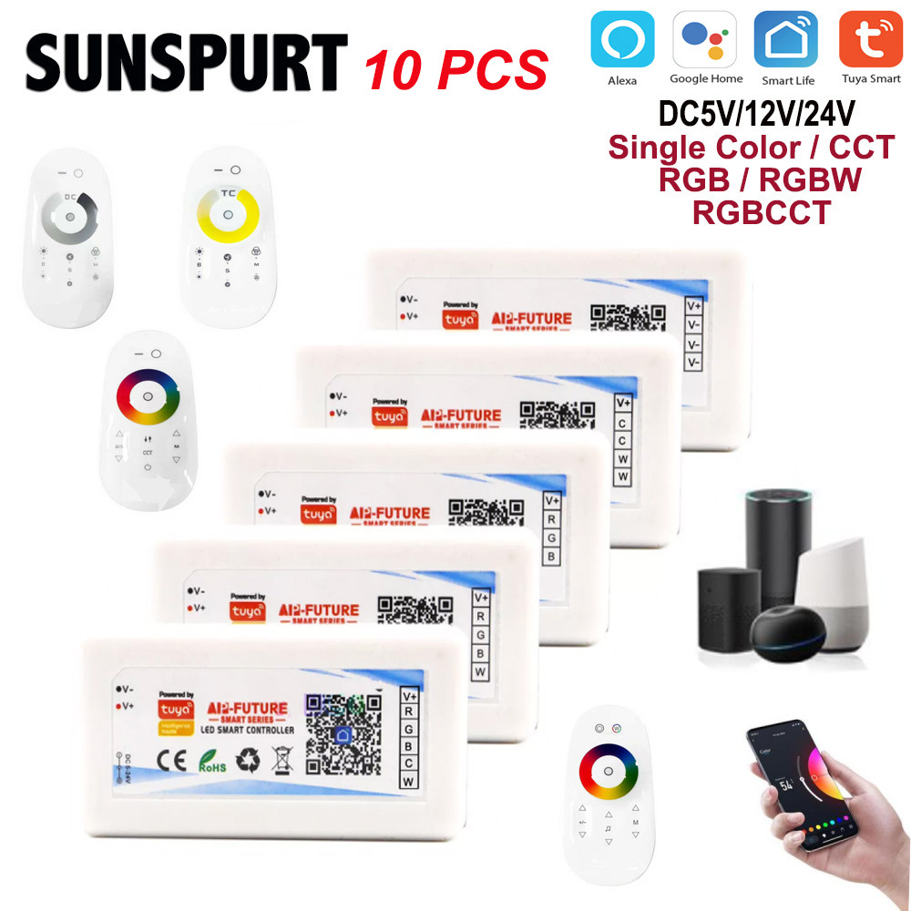 LED涂鸦WIFI控制器RGBW灯条单色