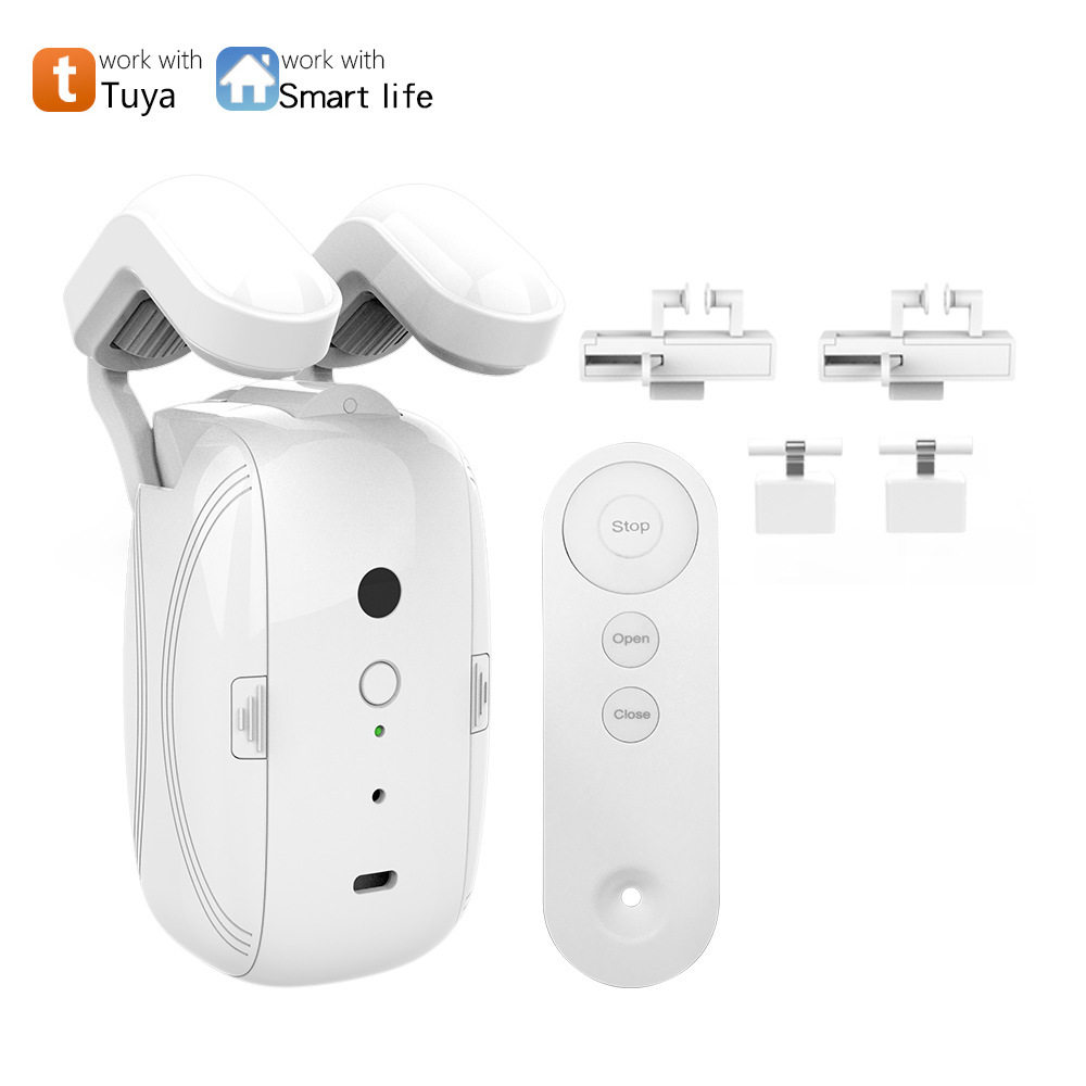 涂鸦智能三合一窗帘机器人免轨道安装电动窗帘助理海外窗帘伴侣