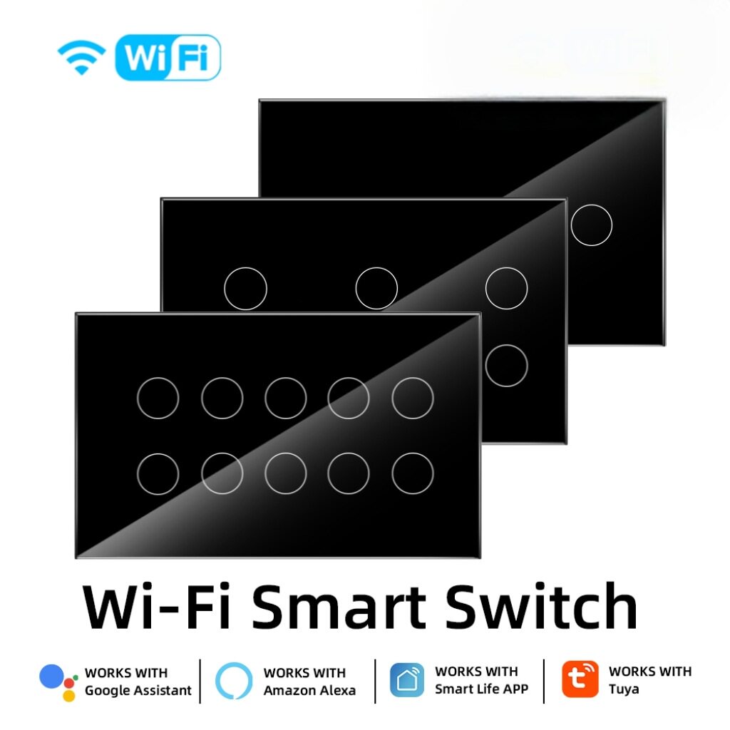 4/5/6/8/10路涂鸦智能Smart Life App智能开关零火线美规触摸灯控
