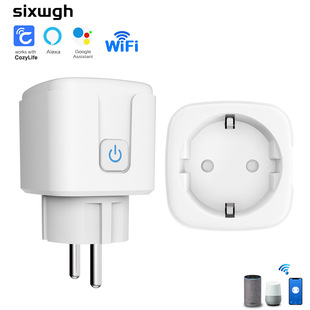 智能wifi插座欧规定时转换插头Alexa Google 智能语音APP远程操控