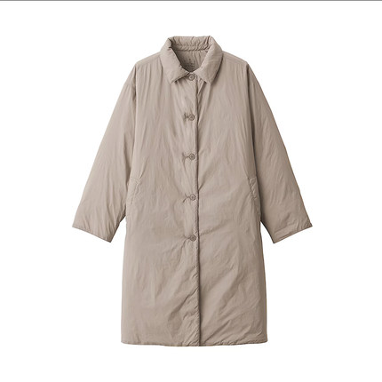 羽绒服外套女大衣中长款通勤防水宽松轻便薄款白鸭绒保暖立领风衣