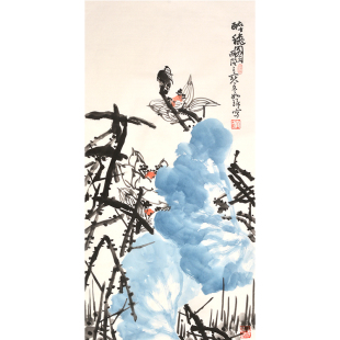 名画家崔如琢纯手绘装饰画国画水墨画植物花卉画客厅画