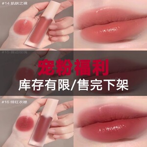 新宠粉补贴水唇釉中样粉管02 04 14 15 16nude口红滋润小粉盖2.0g