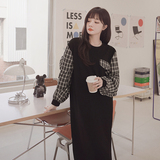 【11号出货】22春新款格子拼接卫衣裙205A-C082-P120控188，女装卫衣/绒衫，浙宝293