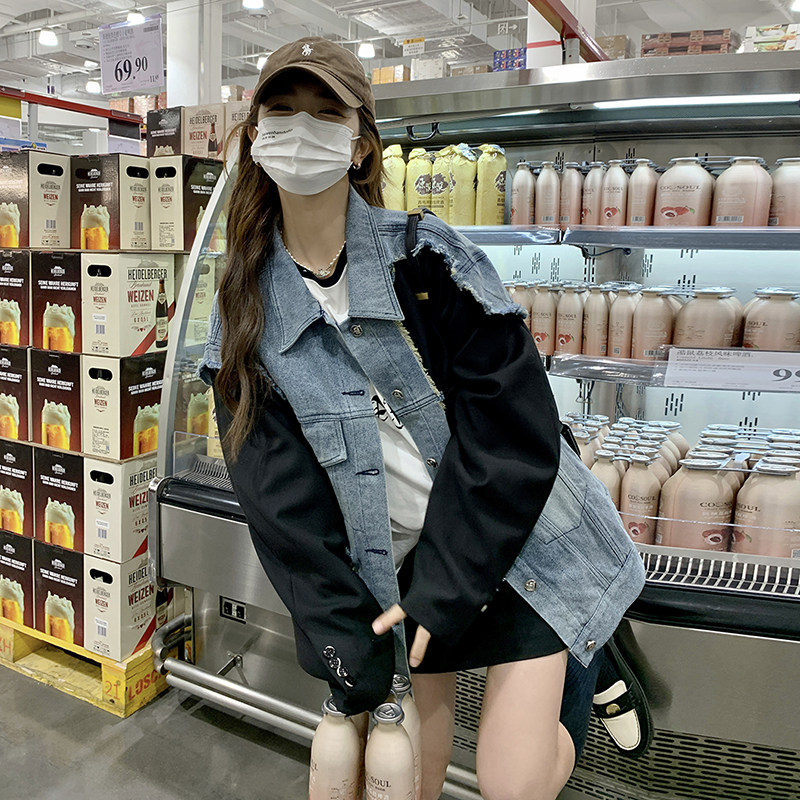 【春装新款】主推款！重工拼接牛仔外套205A-2305-P150控208,女装短外套,浙宝293