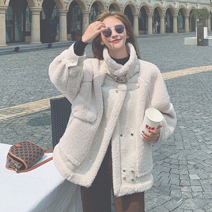 【冬装现货】2023冬季皮毛一体羊羔毛外套 205A-K122-P165控238,女装皮草,浙宝293