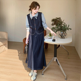 【春款现货】数据好设计感衬衣马甲裙三件套293-2536-P175空258，女装套装/套裙，浙宝293