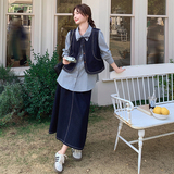 【春款现货】数据好设计感衬衣马甲裙三件套293-2536-P175空258，女装套装/套裙，浙宝293