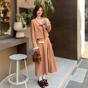 小香风套装女秋季2025新款法式高级感一整套穿搭上衣半裙两件套图片
