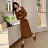 【春款现货】数据好！撞色流苏拼接套装裙293-2512-P185控248，女装套装/套裙，浙宝293