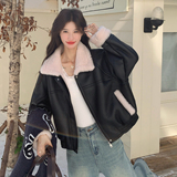 【新款现货】数据好皮毛一体皮衣羊羔毛外套293-2826-P175控268，女装短外套，浙宝293