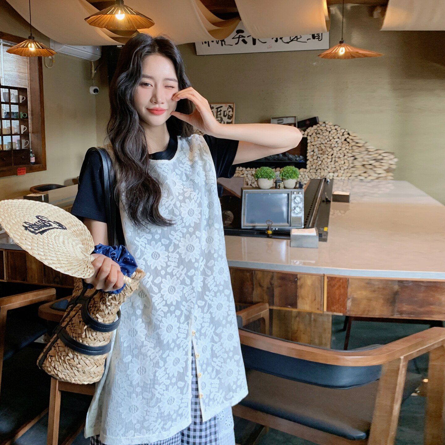 【新款】刺绣罩衫+短袖+半身裙三件套293-2615-P165控238,女装套装/套裙,浙宝293