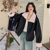 【新款现货】数据好皮毛一体皮衣羊羔毛外套293-2826-P175控268，女装短外套，浙宝293