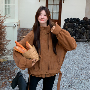 【新款】档口现货  麂皮绒复古夹克羽绒服 293-219Y-275控418图片