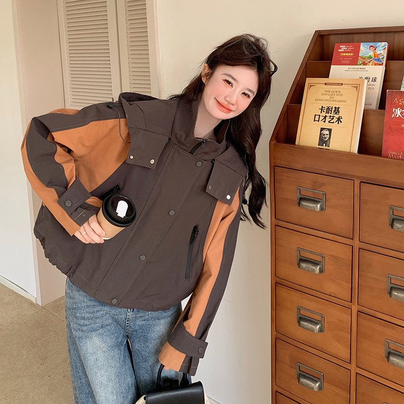 【春款现货】数据好！撞色工装拼接夹克外套293-2521-P160控228，女装短外套，浙宝293