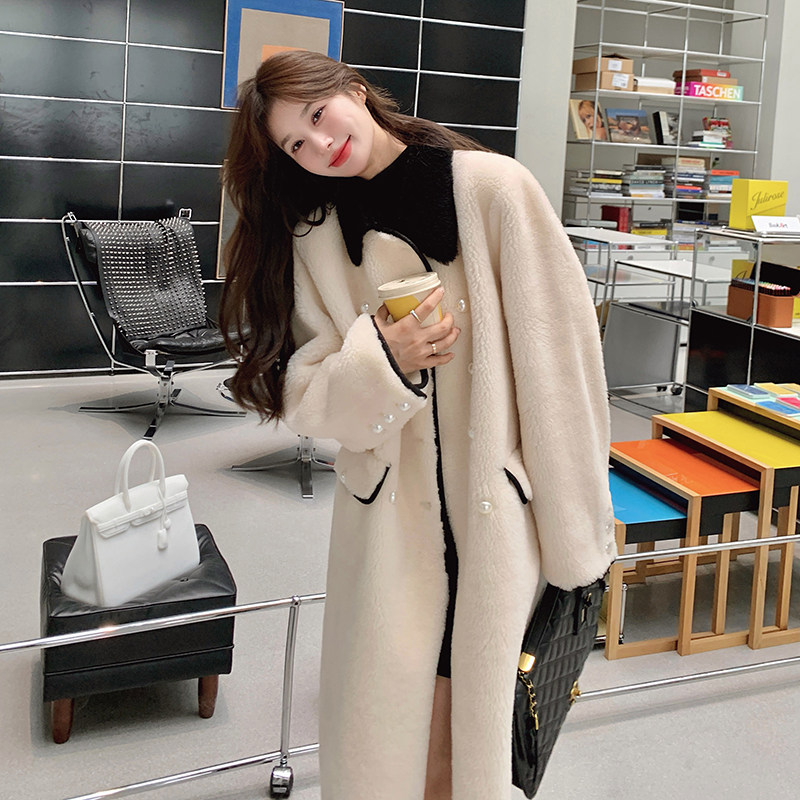 【冬款现货】数据好皮毛一体羊羔毛外套293-0125-P190控288,女装皮草,浙宝293
