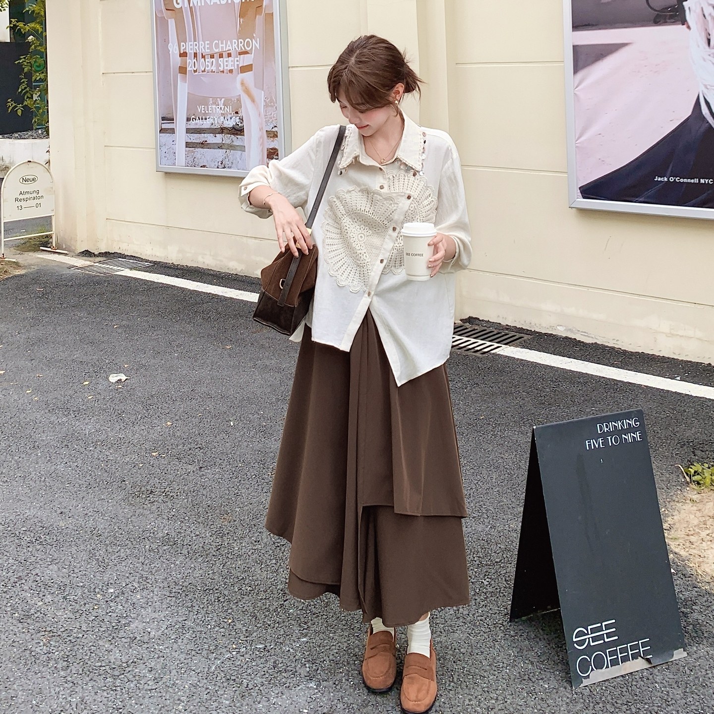 【春款现货】数据好！拼接衬衣+半身裙套装293-2701-P175控258，女装套装/套裙，浙宝293