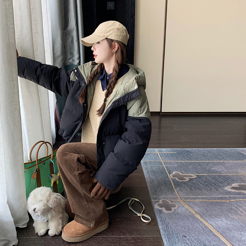【档口现货】数据好韩版撞色短款棉服293-0127-P165控248,女装棉衣/棉服,浙宝293