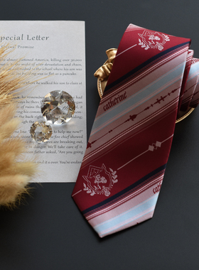 【卡拉物语】欧洲之花 二版 领带jk原创制服女红色dk领带小物领结