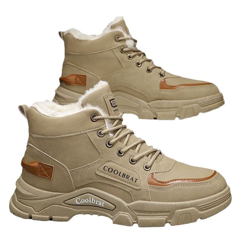高帮男鞋2025冬季新款工装风户外登山冬季加绒棉鞋劳保工地马丁靴,流行男鞋,马丁靴,淘宝优惠券,粉丝福利购,淘宝优惠卷