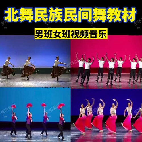 北舞民族民间舞传习男女班舞蹈教材组合傣族藏族秧歌蒙族维族教程