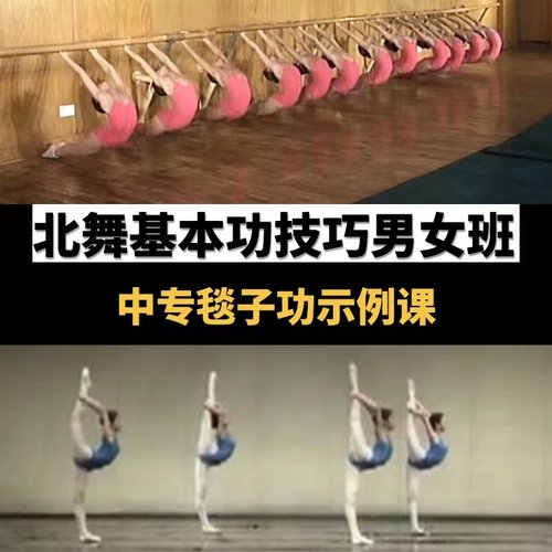 北京舞蹈学院基本功技巧中专大专男女班武功毯子功示例课教材视频