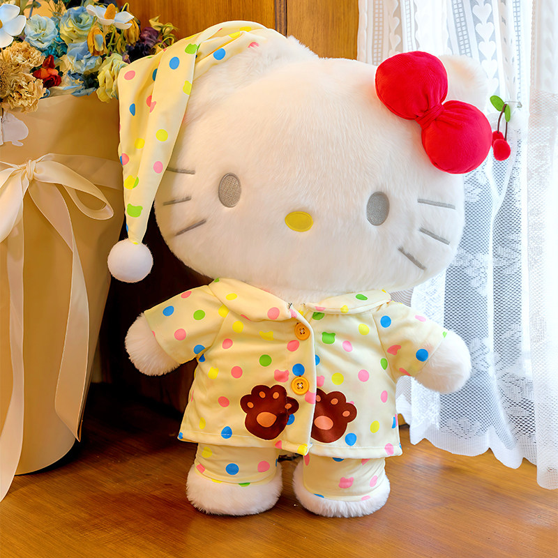 可爱睡衣HelloKitty猫玩偶凯蒂猫抱枕抱睡毛绒公仔少女心生日礼物图片