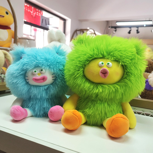 卡通长毛奇怪小猫公仔小兔子玩偶小熊布娃娃毛绒玩具儿童生日礼物
