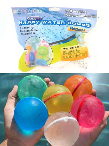 跨境爆款硅胶注水球磁吸水球water polo可重复使用夏日户外玩水球