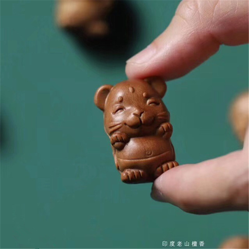 小挂件檀香配饰随身携带礼物木雕