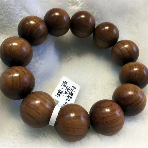 沉水黑肉正宗印度老山檀香木手链手串佛珠20mm男款大号佛珠奶香味